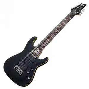 Guitares électriques SCHECTER DEMON 8 SATIN BLACK 8 Cordes et plus