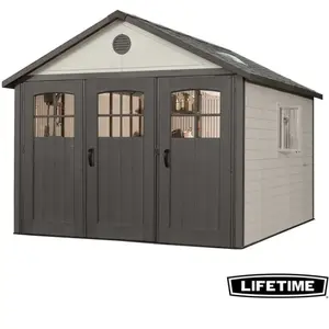 Abri de jardin résine Lifetime 60187 double pentes 11,22m²Vendu parcarrefour