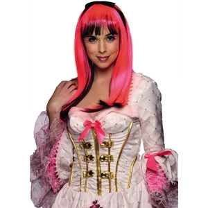 RueDeLaFete Perruque Poupée Manga Néon Rose - Adulte