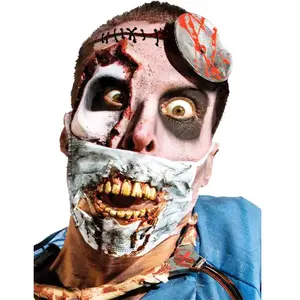 Comparateur de prix : RueDeLaFete Masque De Chirurgien Avec Dentier - Zombie