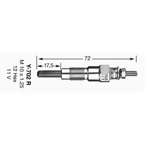 1 Bougie De Préchauffage Métallique À Démarrage Rapide Ngk Y702r pas cher