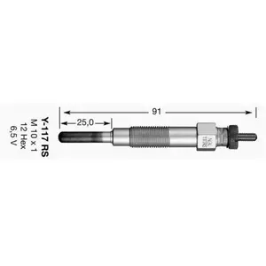 NGK - Bougie de prechauffage Y-117RS pas cher