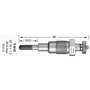 Comparateur de prix : NGK Bougie de préchauffage pour PEUGEOT: 504, J7 (Ref: 6929)