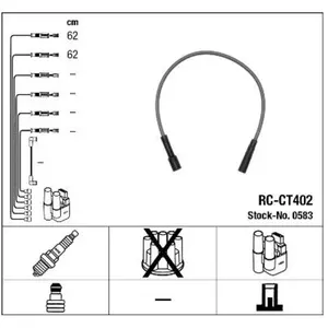 Jeu de câbles d'allumage RC-CT402 NGK RCCT402 pas cher