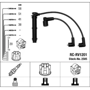 Comparateur de prix : NGK Jeu de câble d'allumage pour LAND ROVER: Freelander (Ref: 2585)