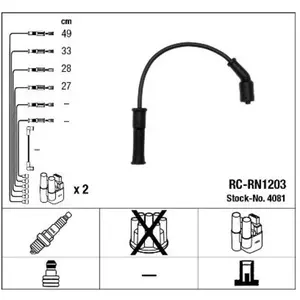 Kit de câbles d'allumage RC-RN1203 NGK RCRN1203 pas cher