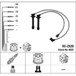 Comparateur de prix : NGK Jeu de câble d'allumage pour FORD USA: Probe & MAZDA: MX6, 626 (Ref: 9925)