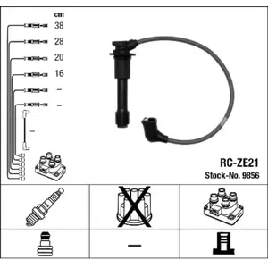 Comparateur de prix : NGK Jeu de câble d'allumage pour MAZDA: MX5 (Ref: 9856)