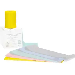 Theraband Ruban élastique sans latex Thera-Band jaune résistance extra-douce 22 m pas cher