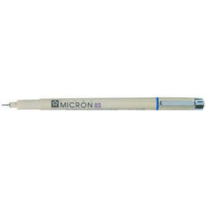 Sakura Feutre Pigma Micron 03 (0,35 mm) Bleu pas cher
