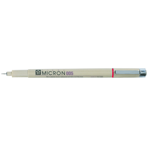 Comparateur de prix : Feutres - SAKURA - PIGMA MICRON 005 - Rouge - Pointe 0,2 mm - Encre permanente