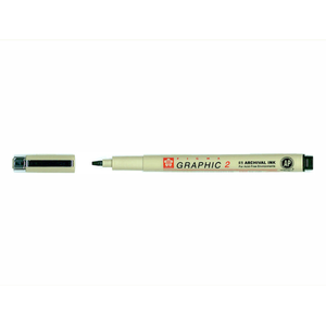 Comparateur de prix : Feutre - SAKURA - PIGMA GRAPHIC 2 - 2 mm - Noir - Pointe en forme de bille
