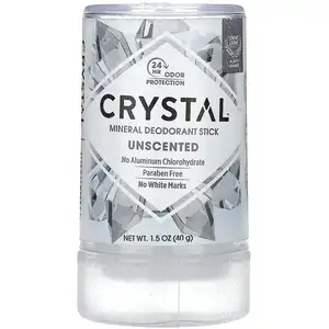CRYSTAL, déodorant minéral en stick, non parfumé, 1,5 oz (40g) pas cher
