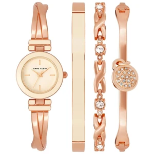 Anne Klein Montre femme Promo Box Set AK-3284LPST - Bracelet Doré rose pas cher