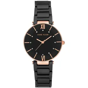 Montre femme Anne Klein AK-3266BKRG - Bracelet Céramique Doré rose pas cher