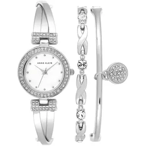 Coffret Montre et Bracelet Argent Anne Klein AK-1869SVST pas cher