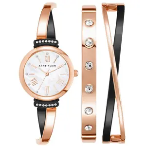 Anne Klein Women's Premium Crystal Accented Bangle Watch Set pas cher