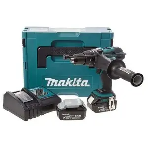 Makita - Perceuse à percussion 18V lxt (2x4.0 Ah) en makpac DHP458RMJ pas cher