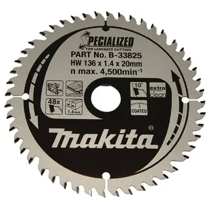 Comparateur de prix : Makita lame de scie SPECIALIZED stratifié 136mmx20x48D - Makita B-33825