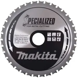 Comparateur de prix : Lame carbure Ø185mm MAKITA B-33417 ''Specialized'' Métal pour scies circulaires