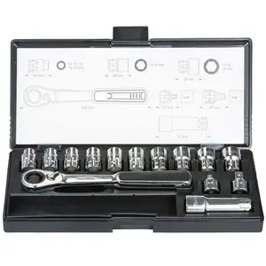 Comparateur de prix : Coffret de douilles et cliquet réversible - MAKITA B-65595 - 39 pièces
