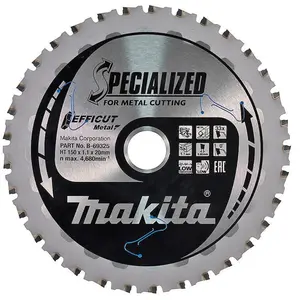 Comparateur de prix : Makita Makita EFFICUT Lame de scie 150x20 mm, 33 dents - B-69325