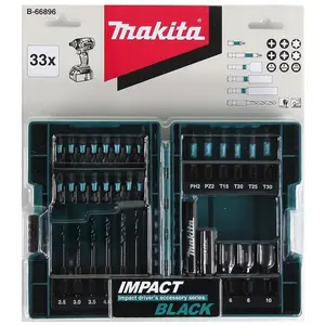 Comparateur de prix : Makita - assortiment de forets et dembouts 33 pièces B-66896 1 set