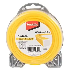 Comparateur de prix : Makita - E-02870 square trim pro fil de coupe 4 pans ø 3,0 mm 15 m jaune