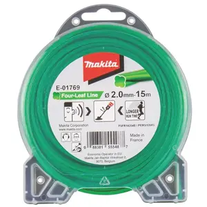 Comparateur de prix : Fil de coupe hélicoïdal MAKITA E-01769 pour débroussailleuse Ø2mm 15m