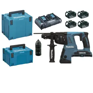 Perfo-burineur SDS-Plus 36V MAKITA 2x18V Li-Ion 5Ah 26mm DHR264PT4J pas cher