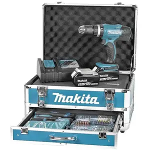 Comparateur de prix : Perceuse à percussion 18V LXT (2x3,0 Ah) avec 96 accessoires - MAKITA DHP453RFX2