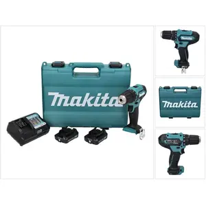 Perceuse visseuse sans fil Makita DF333DWAE 12V 2x2,0Ah Li-Ion CXT pas cher