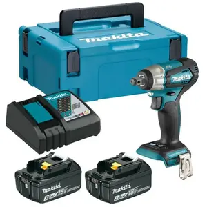 Comparateur de prix : Makita - Boulonneuse à chocs 18V lxt 180 Nm 1/2' (2x3,0 Ah) en makpac DTW181RFJ