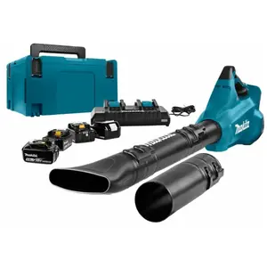 Makita DUB362PT4J Souffleur De Feuilles 2x18V 5,0Ah Li-Ion Kit De Déma...