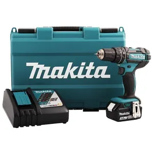 Perceuse à percussion 18V + Batterie lithium 3Ah + chargeur + Mallette Makita pas cher