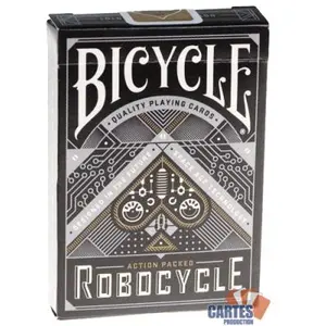 Poker Production Jeu de 54 cartes : BICYCLE Robocycle Noir