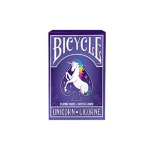 Bicycle UNICORN - Jeu de 56 cartes toilées plastifiées - format poker - 2 index standard pas cher