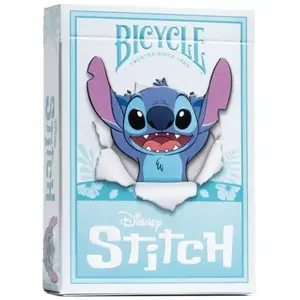 Comparateur de prix : Bicycle- Disney Stitch Jeu de Cartes à Jouer, 10042978, Bleu, Moyen
