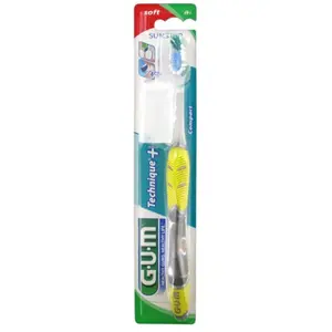Comparateur de prix : G.U.M Technique+ Compact brosse à dents manche court soft 1 pcs