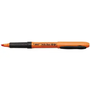 Comparateur de prix : BIC Highlighter Grip Surligneurs Pointe Biseautée - Orange, Boîte de 12