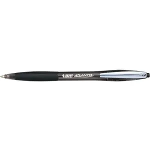 Comparateur de prix : BIC Lot de 6 Stylos bille ATLANTIS SOFT pointe moyenne 1 mm noir