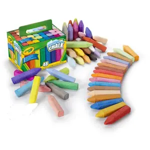 Washable Sidewalk Chalk, 48 Assorted Bright Colors by Crayola pas cher