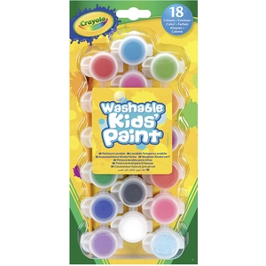 VIVID Crayola - 18 pots de peinture lavable