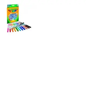 VIVID crayola - 12 feutres a dessiner ultra lavables (pointe fine) - boîte française - se nettoie sans frotter