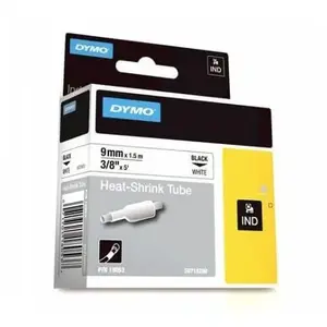 Comparateur de prix : Dymo - rhinopro - ruban thermo rétractable 9 mm x 1.5 m - noir/blanc