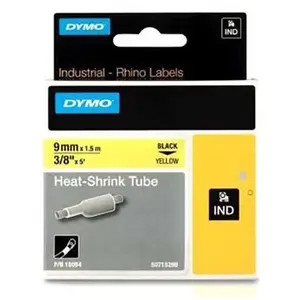 Comparateur de prix : DYMO 18054 Rhino Gaine Thermo-rétractables Noir sur Jaune 9mm x 1.5