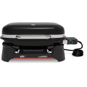 Comparateur de prix : Barbecue électrique WEBER Electrique Lumin + plancha black