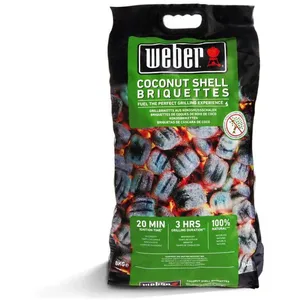 Comparateur de prix : Briquette de charbon WEBER de briquettes 8kg de noix de coco