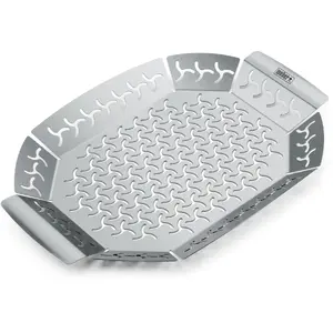 Comparateur de prix : Panier à légumes - WEBER - Grand modèle en acier inoxydable pour barbecue