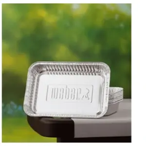 Comparateur de prix : Barquette aluminium WEBER grandes barquettes aluminium - Lot de 10